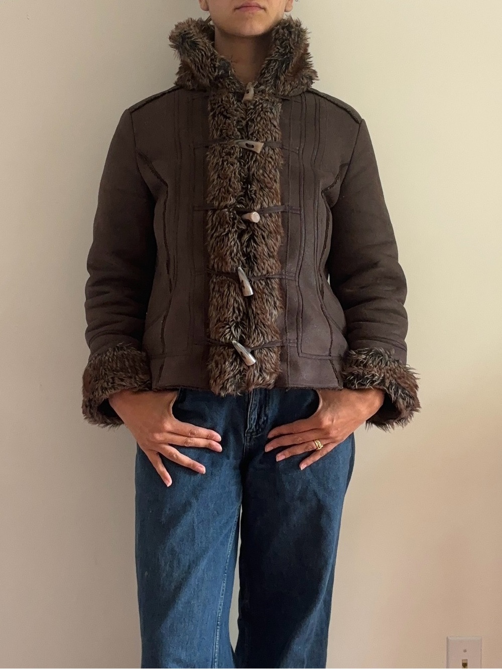 Faux fur afghan coat
